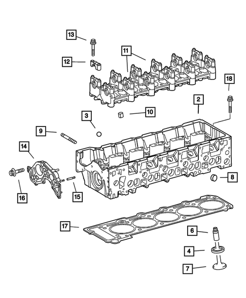 Cylinder Head for 2003 Dodge Sprinter 3500 #1
