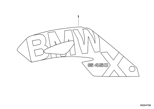 46637717780 - : Lettering Right           for BMW-Motorrad Image