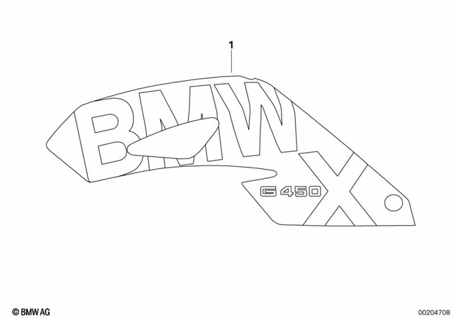 46637717780 - Body Equipment: Lettering Right -  for BMW-Motorrad Image image