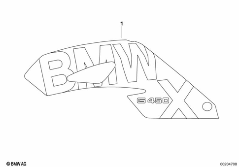 Stickers, Labels, Adhesive Film Strips for 2008 BMW-Motorrad G 450 X #0