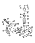 5105879AA - Rear Suspension: Shock Absorber Bushing for Chrysler: Sebring | Dodge: Caliber | Jeep: Compass, Patriot Image