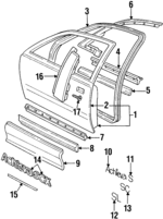 12362443 - Body: Door Shell for Oldsmobile: Achieva Image