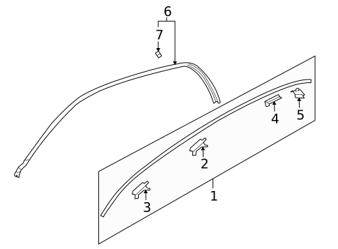 Exterior Trim - Roof for 2005 Kia Amanti #0