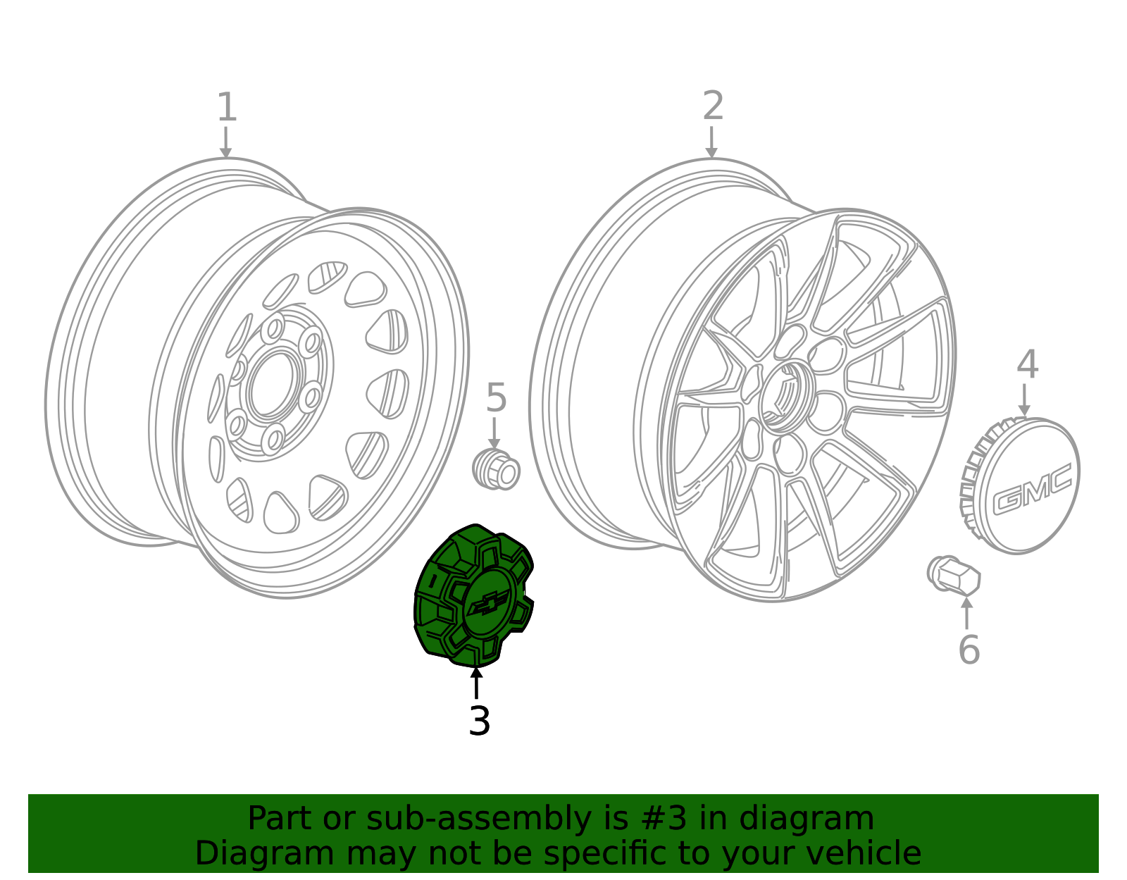 86814410 - High-Quality Wheel Trim Cap for 2019-2025 GMC | AutoNation Parts