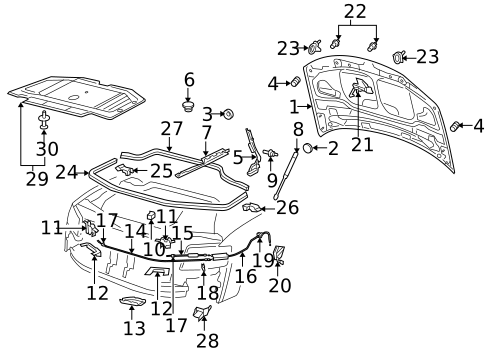 Hood & Components for 2004 Audi A8 Quattro #0