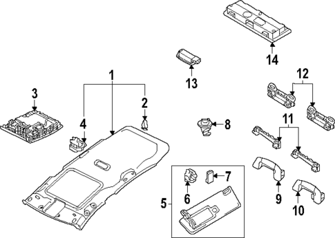 Interior Trim - Roof for 2022 Volkswagen Golf R #0