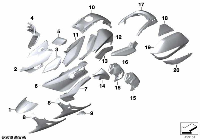 46618568856 - : Front Wheel Fender for BMW-Motorrad Image