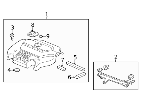 Engine Appearance Cover for 2009 Acura RL #0
