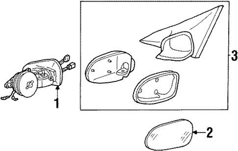 Outside Mirrors for 1999 Mercedes-Benz SL 500 #0
