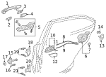 6874002080 - Body: Door Hinge for Toyota Image