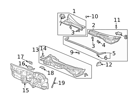 Cowl for 2003 Acura RSX #0