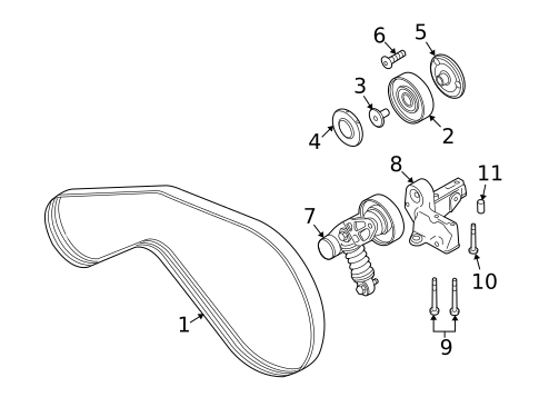 Belts & Pulleys for 2008 Volkswagen Touareg #0