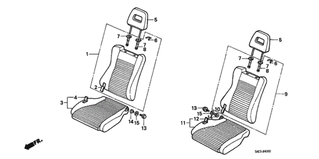 Front Seat for 1988 Honda CRX #0