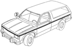 15634748 - Body: Stripe Tape for Chevrolet: S10 Blazer | GMC: Jimmy, Jimmy S15, Typhoon | Oldsmobile: Bravada Image