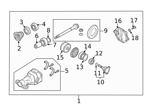 Rear Axle for 2007 INFINITI G35 #1