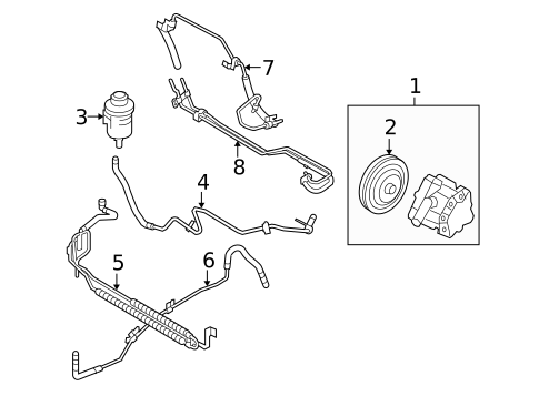 Pump & Hoses for 2008 Volvo XC70 #0