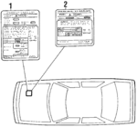 MD111452 - Body: Emission Label for Mitsubishi Image