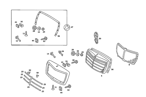 Radiator Grill for 1984 Mercedes-Benz 380SE #0