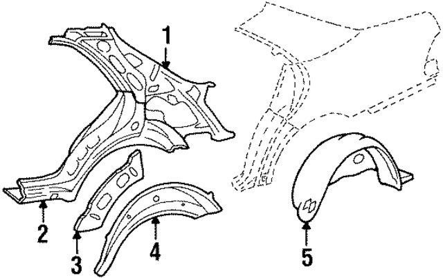1406301713 - Body: Inner Panel for Mercedes-Benz Image