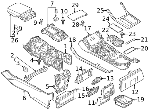 Front Console for 2022 Audi SQ7 #0
