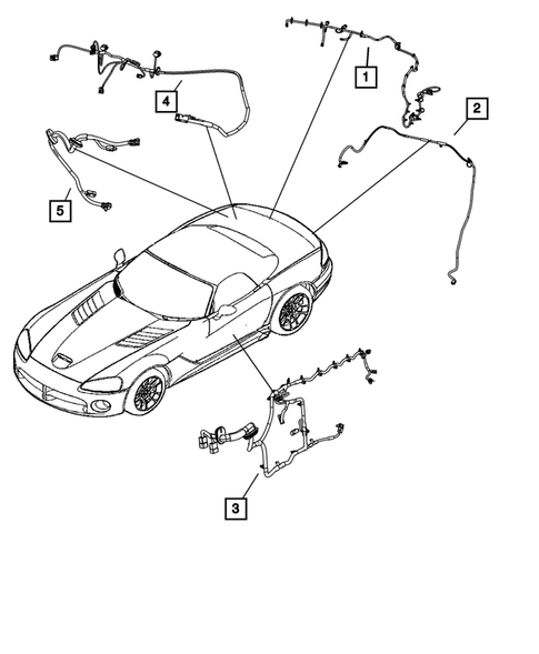 Wiring-Body and Accessories for 2010 Dodge Viper #0