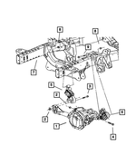 6505165AA - Engine and Transmission Mounting: Nut for Mopar Image