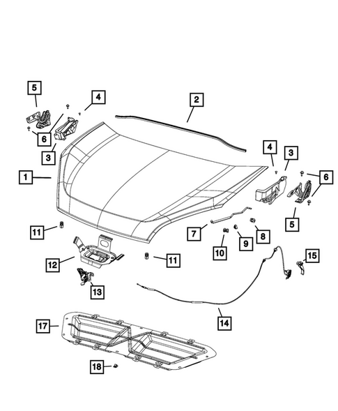 Hood and Hood Release for 2015 Ram ProMaster City #0