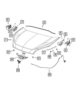 68318651AA - Body Sheet Metal Except Doors: Hood Hinge, Left for Mopar Image
