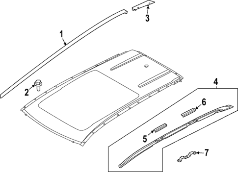 Exterior Trim - Roof for 2024 INFINITI QX60 #0