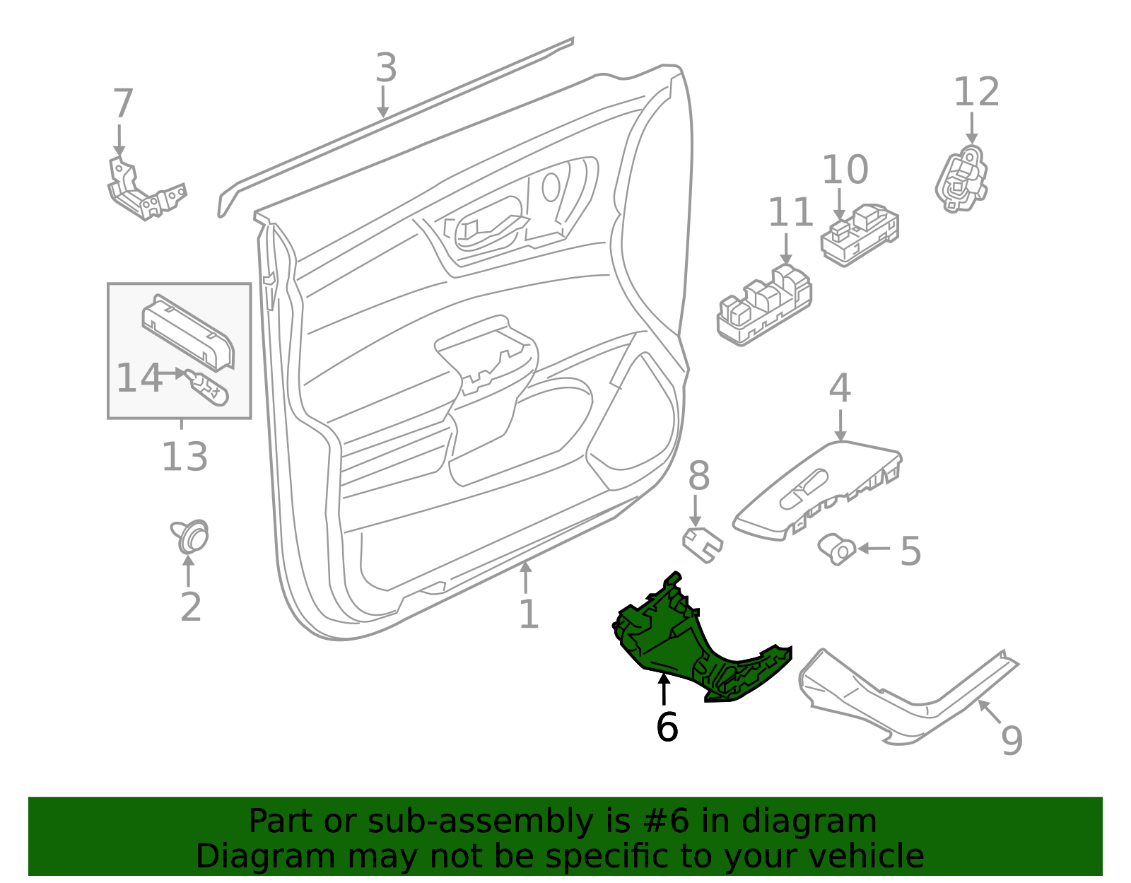 2013-2018 Nissan Altima Pull Handle - Driver's Side (LH) 80951-3TA0B ...