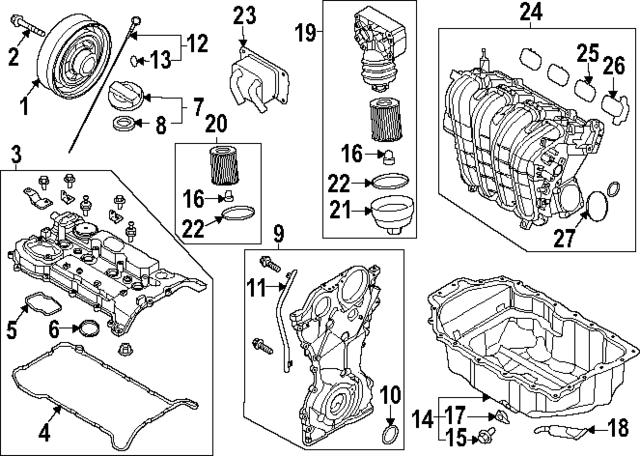 224102S350 - : Valve Cover for Hyundai Image