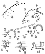 REAR DOOR - MOLDING  68247509AA