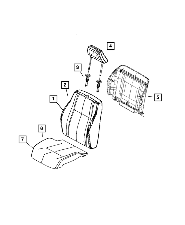 1EX24BD5AA - : Front Seat Cushion Cover for Mopar Image