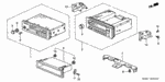 39181SK7A02 - Electrical/Exhaust/Heater/Fuel: BRACKET, AUTO RADIO JOINT for Honda Image
