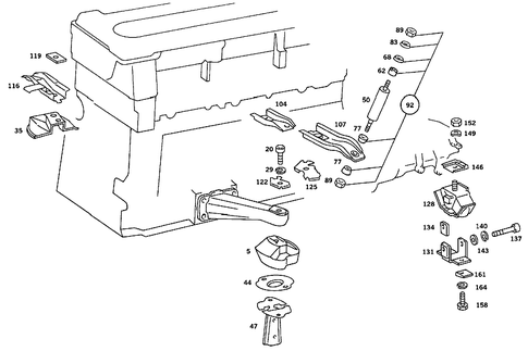 Engine Suspension for 1984 Mercedes-Benz 380SL #0