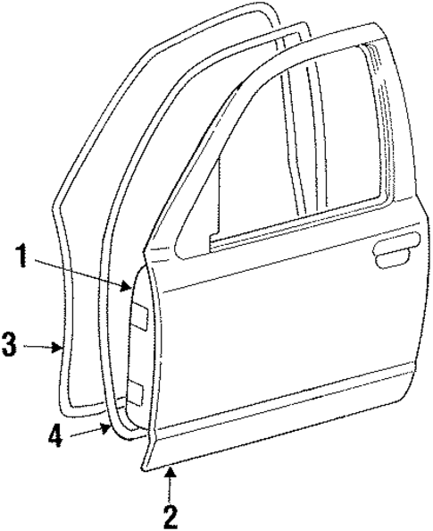 Door & Components for 1995 Ford Crown Victoria #0