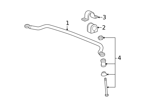 Stabilizer Bar & Components for 2007 Buick LaCrosse #1