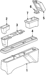 14082540 - Body: Console for Buick: Century | Chevrolet: Celebrity | Pontiac: 6000 Image