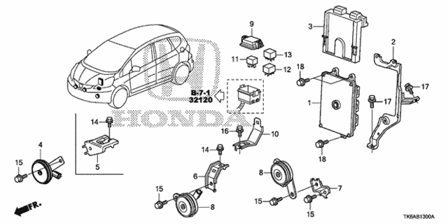 Control Unit (Engine Room) for 2013 Honda Fit #0
