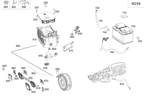 Battery, Starter/Alternator Cable for 2021 Mercedes-Benz AMG GT 53 #0