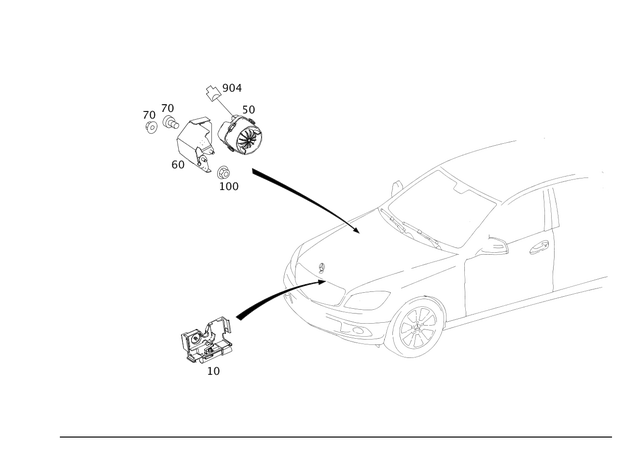 2045456640 - Electrical System: Holder for Mercedes-Benz Image image