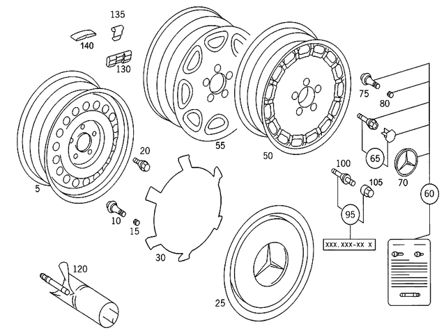 1244000602 - : Wheel Disc for Mercedes-Benz Image
