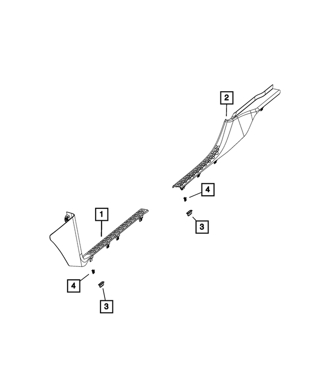1DX68HL1AD - Interior Trim: Scuff Panel, Right for Mopar Image image