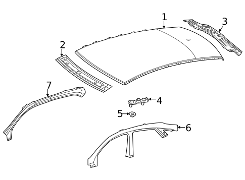 Roof & Components for 2025 Mercedes-Benz GLE 63 AMG&reg; S #0