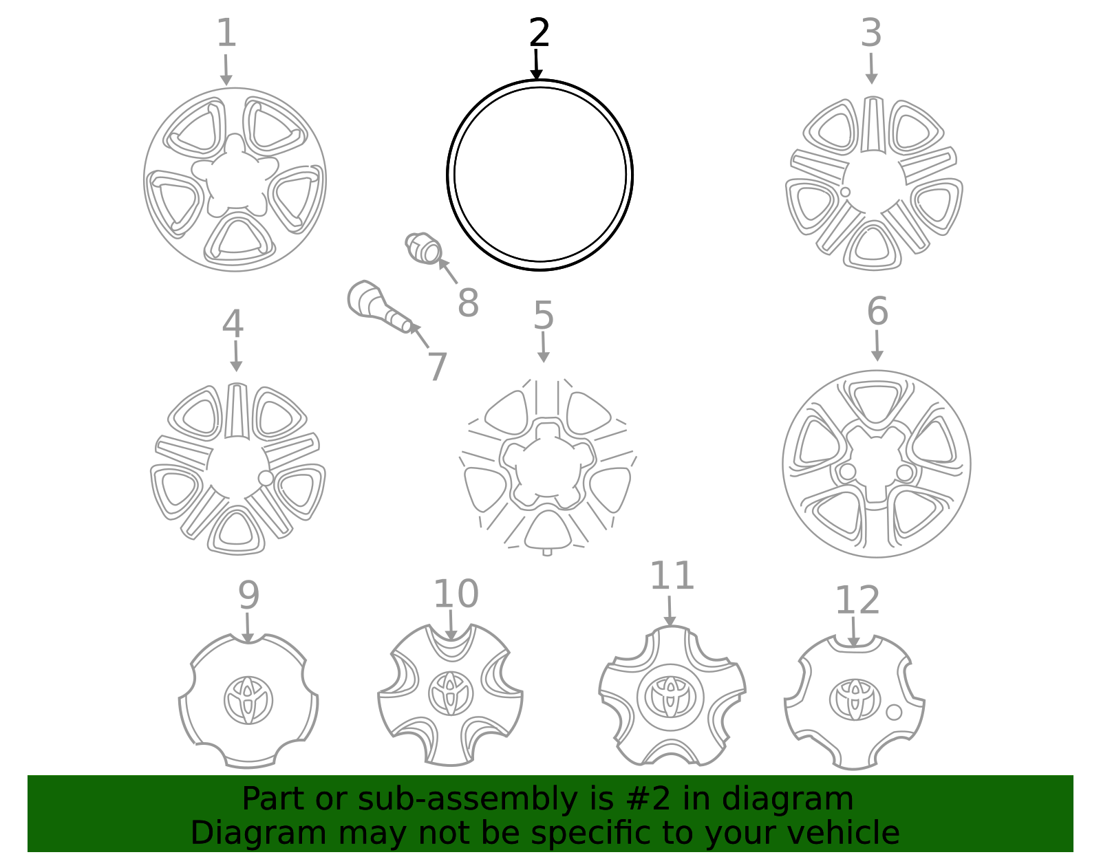 2003-2004 Toyota Land Cruiser Wheel Alloy 17x8 Inch 42611-60461 | OEM ...