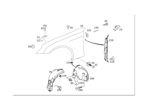 Front Fender for 2011 Mercedes-Benz CLS63 AMG #0