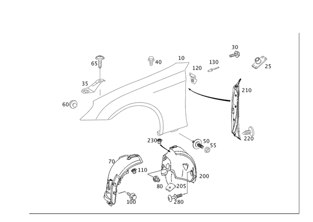 2196260516 - Attachment Parts: Reinforcement for Mercedes-Benz: CLS500, CLS55 AMG, CLS550, CLS63 AMG Image image