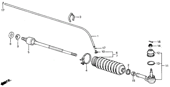 Tie Rod for 1987 Acura Integra #0