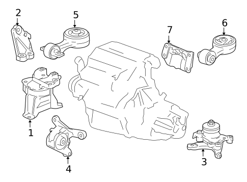 Engine & Trans Mounting for 2010 Honda Civic #3