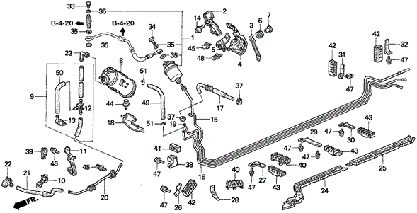 Fuel Pipe (V6) ('96) for 1996 Acura TL #0